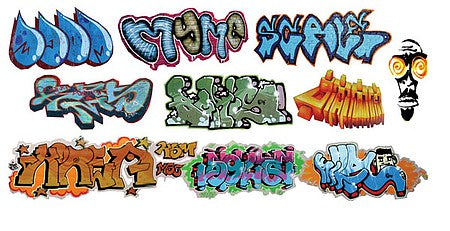 T2 Decals HOGRAF022 HO Scale Graffiti Decals -- Set #22