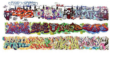T2 Decals HOGRAF028 HO Scale Graffiti Decals -- Set #28