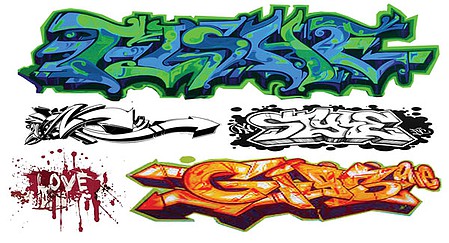 T2 Decals HOGRAF045 HO Scale Graffiti Decals -- Set #45