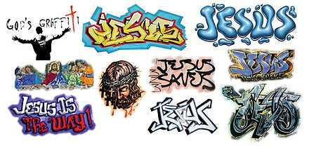 T2 Decals HOJESU002 HO Scale Jesus Graffiti Decals -- Set #2