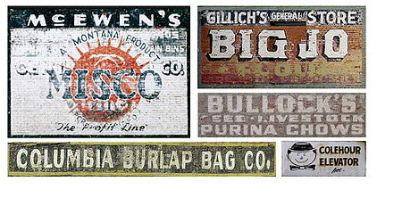 T2 Decals NSFEED002 N Scale Feed & Seed Sign Decals -- Set #2