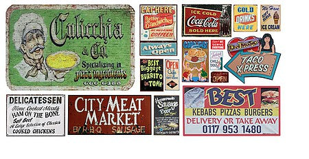 T2 Decals NSFOOD007 N Scale Food Sign Decals -- Set #7