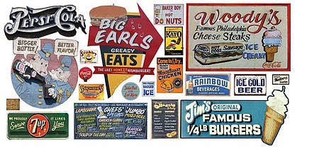 T2 Decals NSFOOD008 N Scale Food Sign Decals -- Set #8