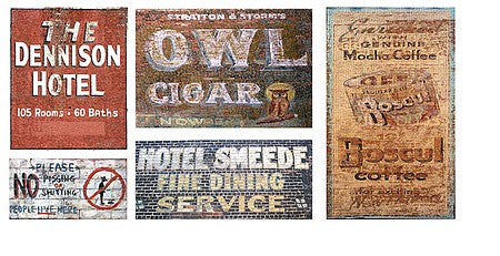 T2 Decals NSGHOS002 N Scale Ghost Sign Decals -- Set #2