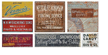 T2 Decals NSGHOS010 N Scale Ghost Sign Decals -- Set #10