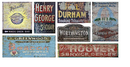 T2 Decals NSGHOS013 N Scale Ghost Sign Decals -- Set #13