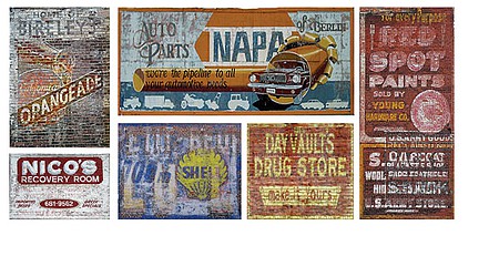 T2 Decals NSGHOS021 N Scale Ghost Sign Decals -- Set #21