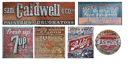 T2 Decals NSGHOS022 N Scale Ghost Sign Decals -- Set #22