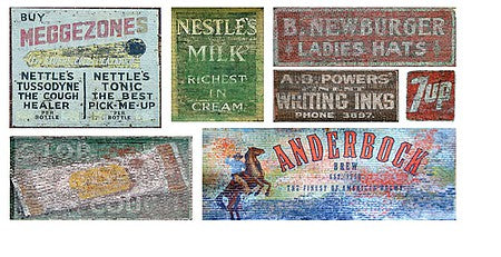 T2 Decals NSGHOS023 N Scale Ghost Sign Decals -- Set #23