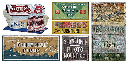 T2 Decals NSGHOS024 N Scale Ghost Sign Decals -- Set #24