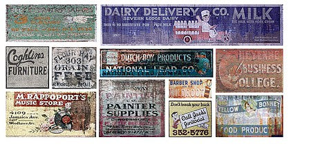 T2 Decals NSGHOS033 N Scale Ghost Sign Decals -- Set #33