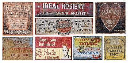 T2 Decals NSGHOS035 N Scale Ghost Sign Decals -- Set #35