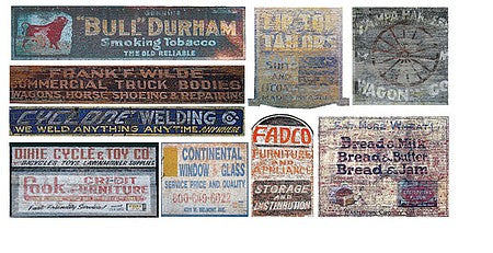 T2 Decals NSGHOS036 N Scale Ghost Sign Decals -- Set #36