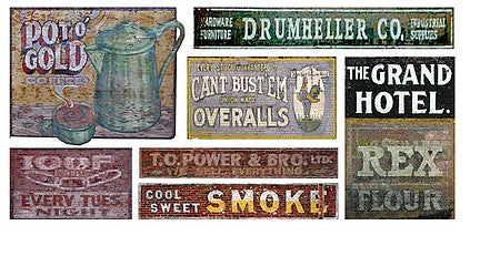 T2 Decals NSGHOS037 N Scale Ghost Sign Decals -- Set #37