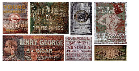T2 Decals NSGHOS040 N Scale Ghost Sign Decals -- Set #40