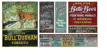 T2 Decals NSGHOS044 N Scale Ghost Sign Decals -- Set #44