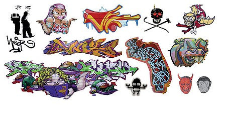 T2 Decals NSGRAF025 N Scale Graffiti Decals -- Set #25