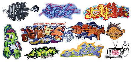 T2 Decals NSGRAF027 N Scale Graffiti Decals -- Set #27