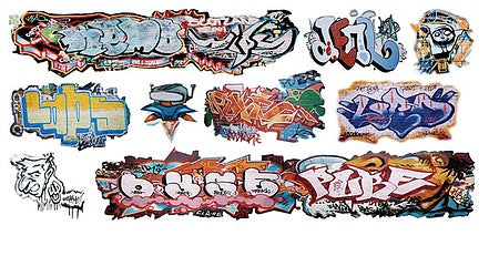T2 Decals NSGRAF033 N Scale Graffiti Decals -- Set #33