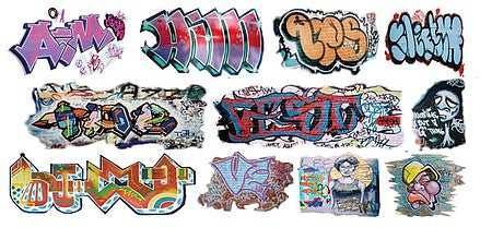 T2 Decals NSGRAF034 N Scale Graffiti Decals -- Set #34