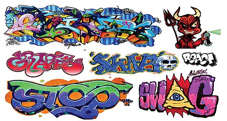 T2 Decals NSGRAF044 N Scale Graffiti Decals -- Set #44