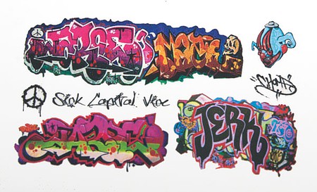 T2 Decals NSGRAF047 N Scale Graffiti Decals -- Set #47