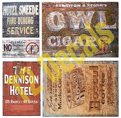 T2 Decals OSGHOS002 O Scale Ghost Sign Decals -- Set #2
