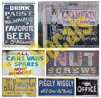 T2 Decals OSGHOS003 O Scale Ghost Sign Decals -- Set #3