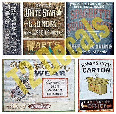 T2 Decals OSGHOS004 O Scale Ghost Sign Decals -- Set #4