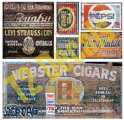 T2 Decals OSGHOS005 O Scale Ghost Sign Decals -- Set #5