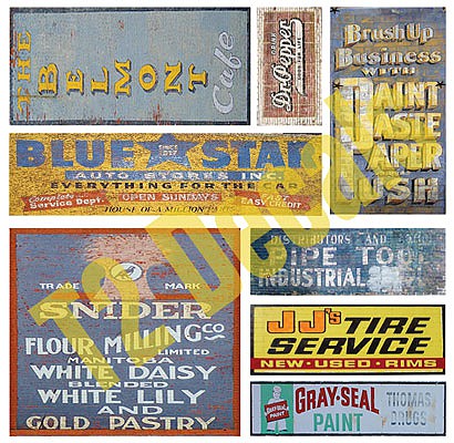 T2 Decals OSGHOS008 O Scale Ghost Sign Decals -- Set #8