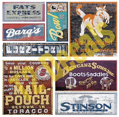 T2 Decals OSGHOS009 O Scale Ghost Sign Decals -- Set #9
