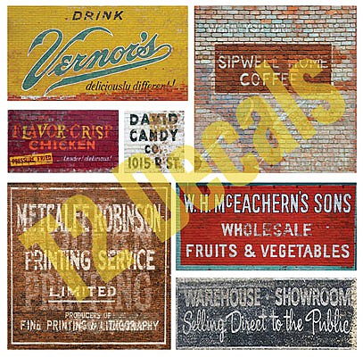 T2 Decals OSGHOS010 O Scale Ghost Sign Decals -- Set #10