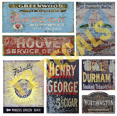 T2 Decals OSGHOS013 O Scale Ghost Sign Decals -- Set #13