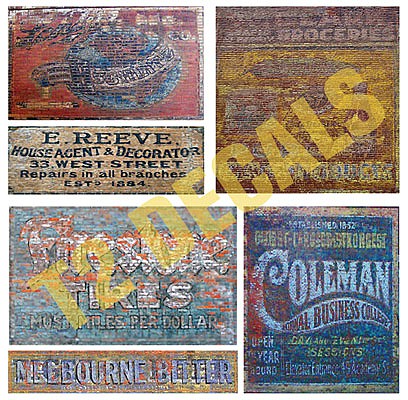 T2 Decals OSGHOS014 O Scale Ghost Sign Decals -- Set #14