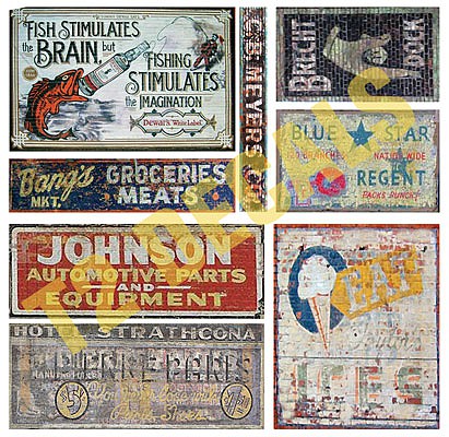 T2 Decals OSGHOS015 O Scale Ghost Sign Decals -- Set #15