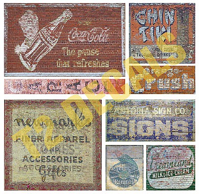T2 Decals OSGHOS017 O Scale Ghost Sign Decals -- Set #17