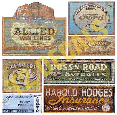 T2 Decals OSGHOS019 O Scale Ghost Sign Decals -- Set #19
