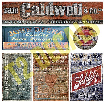 T2 Decals OSGHOS022 O Scale Ghost Sign Decals -- Set #22