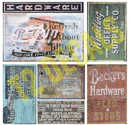 T2 Decals OSGHOS026 O Scale Ghost Sign Decals -- Set #26
