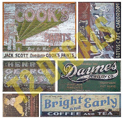 T2 Decals OSGHOS028 O Scale Ghost Sign Decals -- Set #28