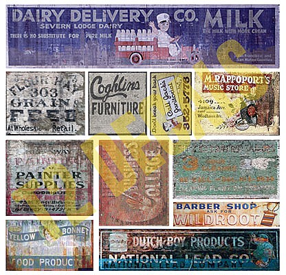 T2 Decals OSGHOS033 O Scale Ghost Sign Decals -- Set #33