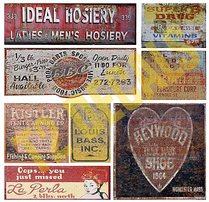 T2 Decals OSGHOS035 O Scale Ghost Sign Decals -- Set #35