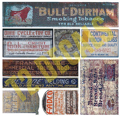 T2 Decals OSGHOS036 O Scale Ghost Sign Decals -- Set #36