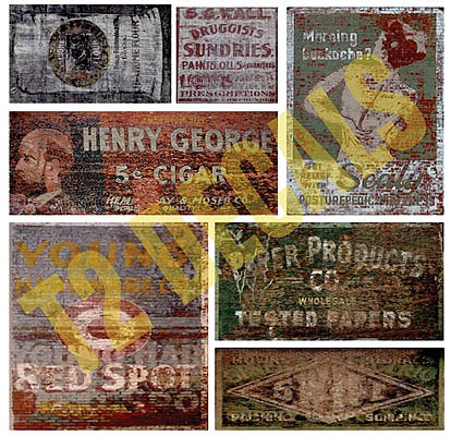 T2 Decals OSGHOS040 O Scale Ghost Sign Decals -- Set #40