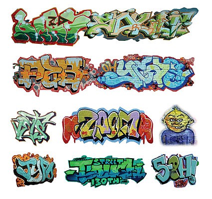 T2 Decals OSGRAF001 O Scale Graffiti Decals -- Set #1