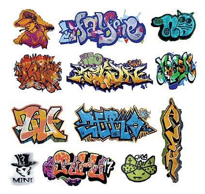 T2 Decals OSGRAF002 O Scale Graffiti Decals -- Set #2