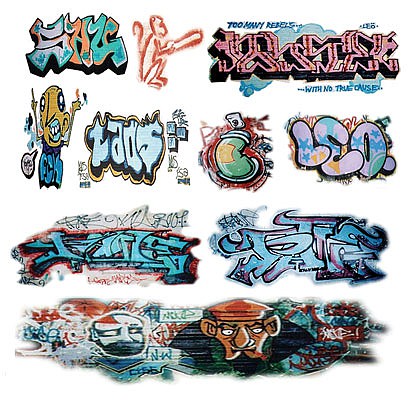 T2 Decals OSGRAF003 O Scale Graffiti Decals -- Set #3