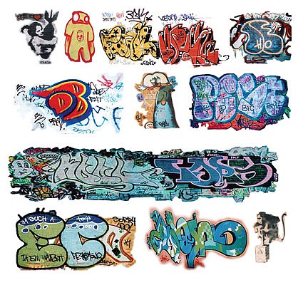 T2 Decals OSGRAF004 O Scale Graffiti Decals -- Set #4
