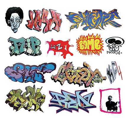 T2 Decals OSGRAF007 O Scale Graffiti Decals -- Set #7
